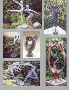 Harasimowicz ogrody - Figury z brązu - postacie w różnych pozycjach- wybór